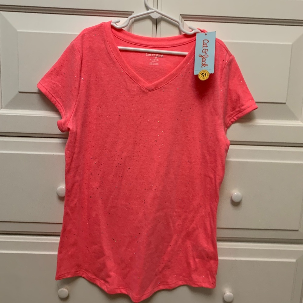 cat and jack pink sparkle shirt